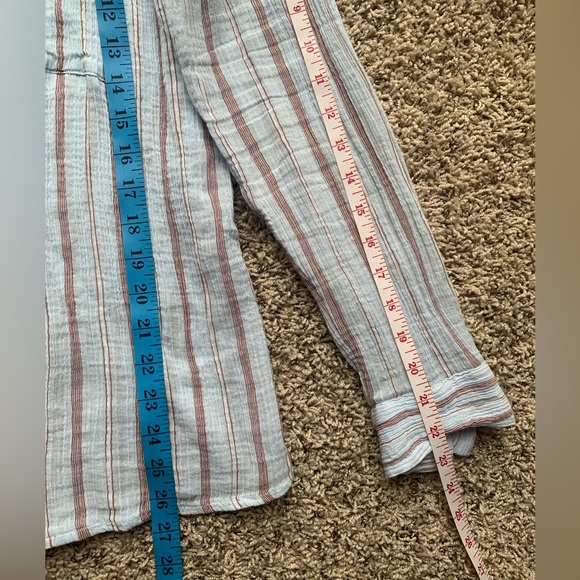 Treasure & Bond Women's Boyfriend Striped Button Up Shirt Light Blue NWOT SZ L - Picture 8 of 8